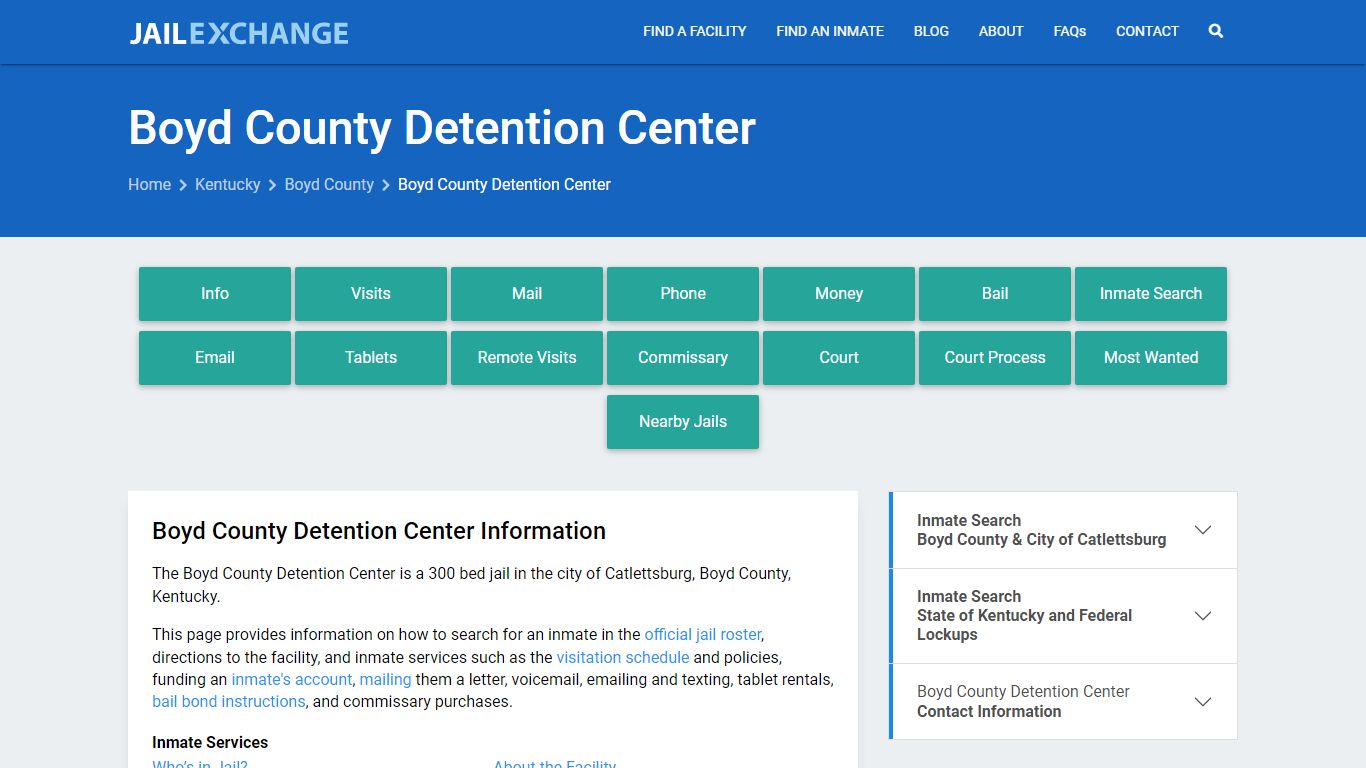 Boyd County Detention Center, KY Inmate Search, Information - Jail Exchange